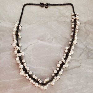 💕 J.Crew Pearl Cluster Antiqued Necklace 💕